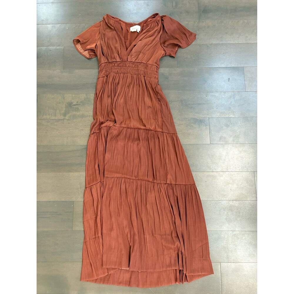 Anthropologie Somerset Maxi Dress Satin Edition XS - Picture 2 of 4